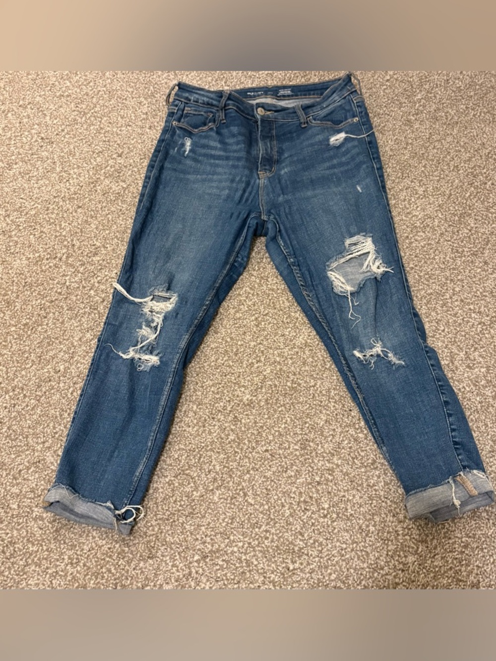 Distressed Blue Women's Old Navy Skinny Jeans - Casual Everyday Style